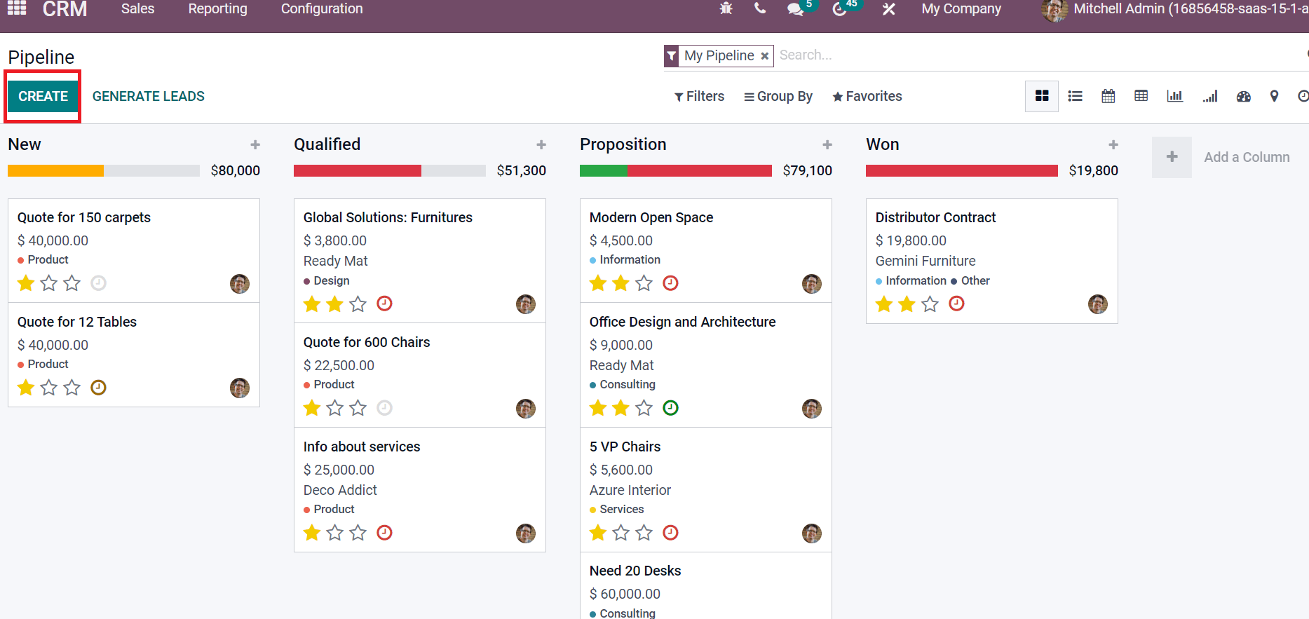 CRM модуль і Odoo ERP